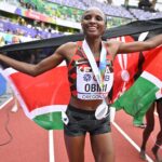 Hellen Obiri during Olympic marathon