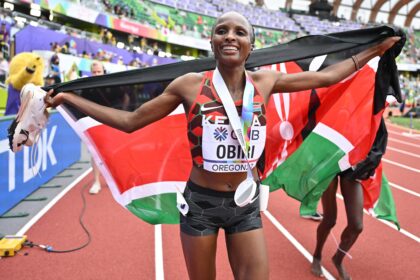 Hellen Obiri during Olympic marathon