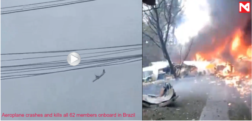 ATR-72-500 crashes in Brazil killing 62 members onboard