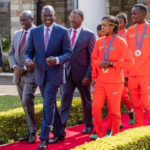 President Ruto with Olympic Winner