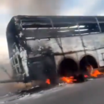 Coast bus burst into flames near Mtito ndei