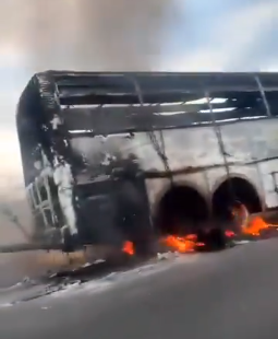 Coast bus burst into flames near Mtito ndei