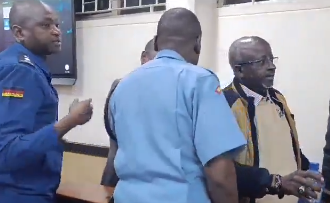 Former Governor, Moses Lenolkulal leaving court in handcuffs PHOTO| Screenshot