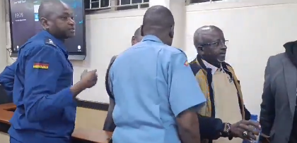 Former Governor, Moses Lenolkulal leaving court in handcuffs PHOTO| Screenshot