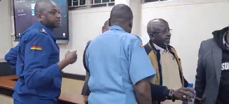 Former Governor, Moses Lenolkulal leaving court in handcuffs PHOTO| Screenshot