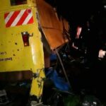 Arch Bishop Ezekiel Group of Schools Bus in the accident PHOTO| The star