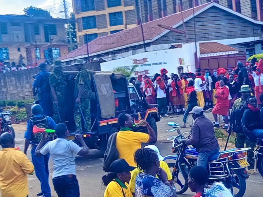 Chuka girls students leaving for their homes amid ongoing teachers strike PHOTO| X @C_NyaKundiH