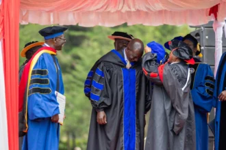 President William Ruto received an honorary Doctor of Humane Letters in Leadership from the University of Eastern Africa PHOTO| Citizen