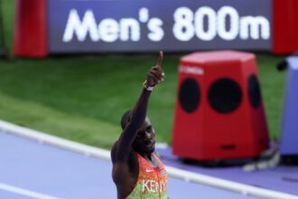 Emmanuel Wanyonyi at the paris 2024 olympics