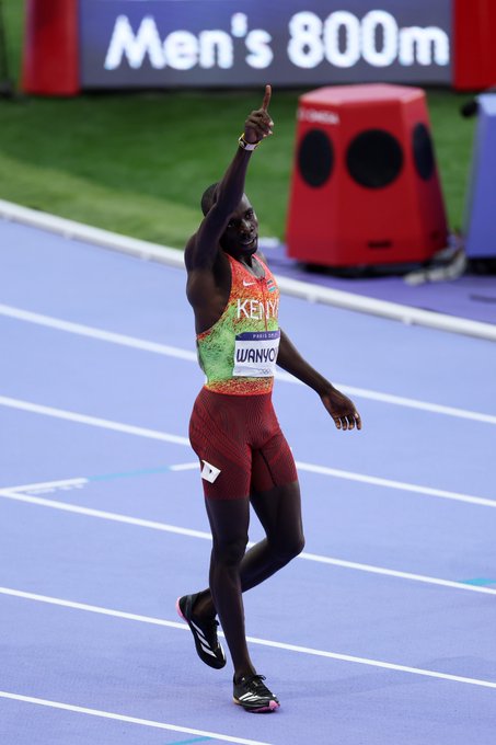 Emmanuel Wanyonyi at the paris 2024 olympics