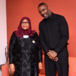 Idris Elba and Tanzania president Suluhu Samia Hassan