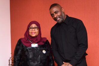 Idris Elba and Tanzania president Suluhu Samia Hassan