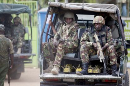 KDF troop in a vehicle PHOTO| somali guardian