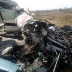 The dismantled Range rover at the Nairobi-Mombasa highway