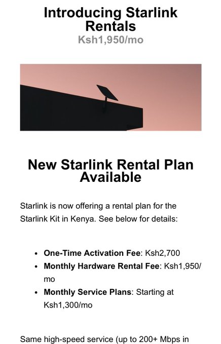 Starlink new rental model