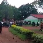 Students at St.Cecilia girls on strike