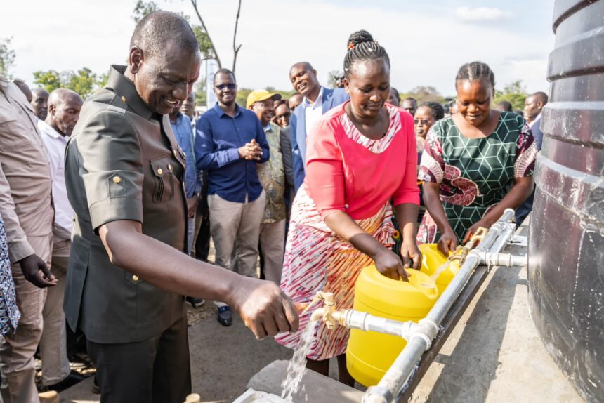 Ruto Launching Chemususu Last Mile Water Supply Project, Muserechi, Baringo County