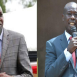 A collage of Kapseret MP Oscar Sudi and DP Rigathi Gachagua delivering a speech