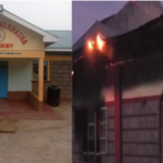 Endarasha academy administration block and the dormitory on fire