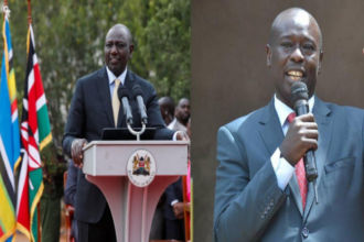 A collage of President William Ruto and Deputy President, Rigathi Gachagua