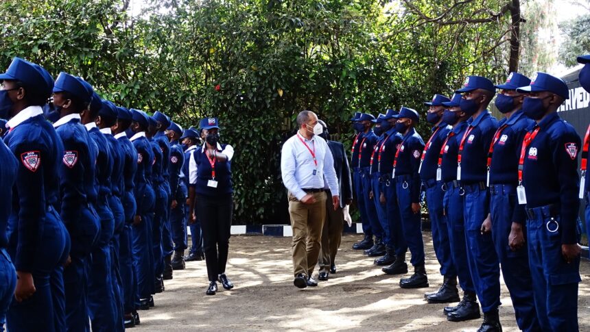 BM security recruits on a parade PHOTO| BM security Ltd