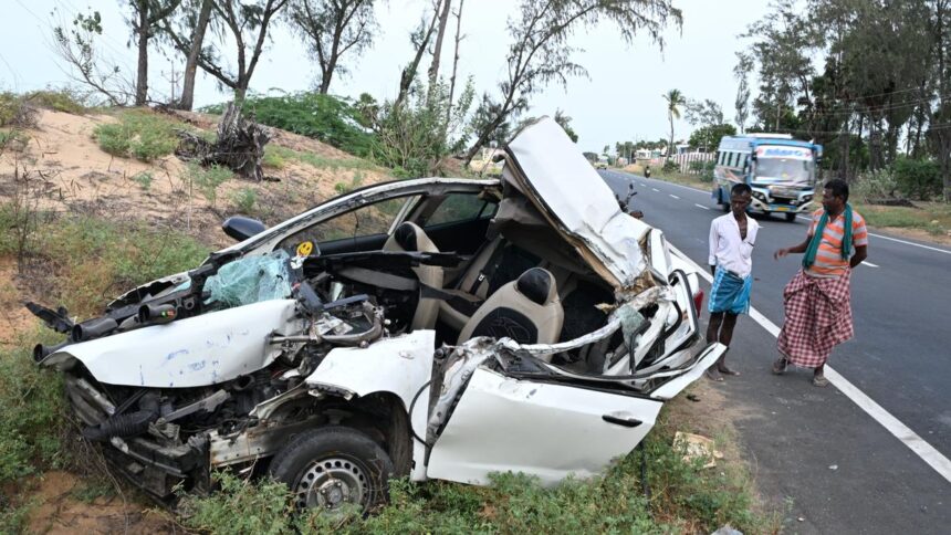 Damaged vehicle from the tragic accident that claimed 5 lives PHOTO| BALACHANDAR L