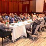 The President and other government officials on a meeting with Germany government officials