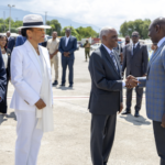 President William Ruto upon arrival in Haiti PHOTO| The-star