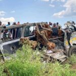 The Wreckage of the Matatu after the fatal accident PHOTO| X @OmwambaKE