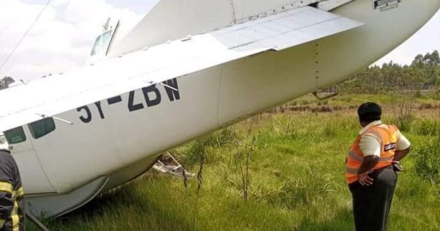 The aircraft that Crashed into farm PHOTO| Pulselive