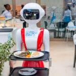 Robot waiter in Robots cafe restaurant in Nairobi PHOTO| Robotcafe