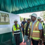 William Ruto at the construction of the Alego Usonga Affordable Housing Project